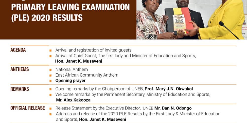 PLE RESULTS OUT TODAY, Friday July 15, 2021 UNEB