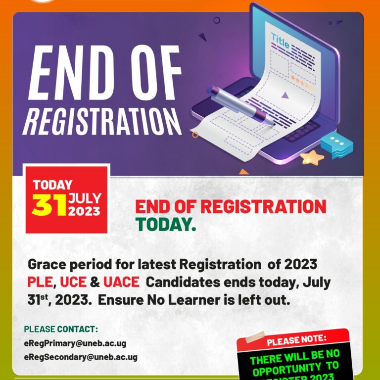 end of registration