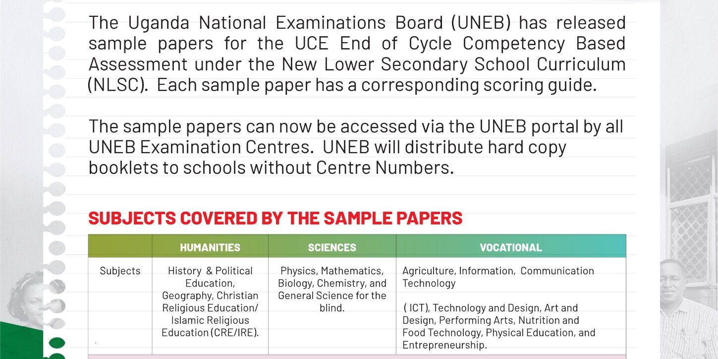 Sample Papers for New Lower Secondary Curriculum Released – UNEB